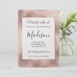 Chicen Glam Rosa ros-Guld Inbjudningar