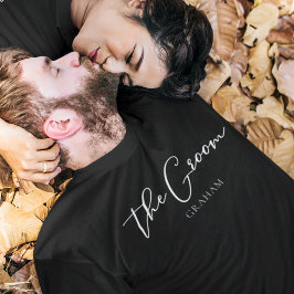 Chicen Groom Personlig Modern Bachelor Party T Shirt