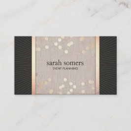 Chicen Guld confetti Linen för snyggt-händelsetabe Visitkort