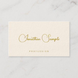 Chicen guld: Textmodern typografi - mall Visitkort