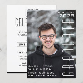 Chicen Guy Photo Trendig Studenten Inbjudningar