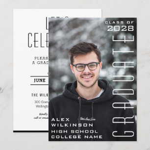 Chicen Guy Photo Trendig Studenten Inbjudningar