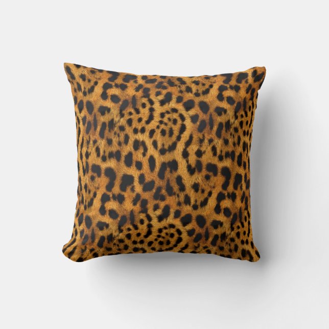 Chicen Jaguar Skin Skriv ut Vilden Girly Elegant Kudde (Framsida)