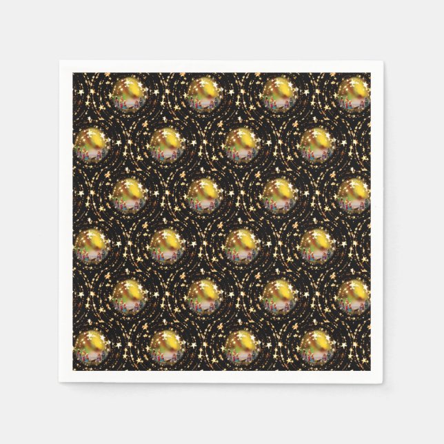 Chicen Julkribernativitet Scene Baubles Starry Pappersservett (Framsidan)