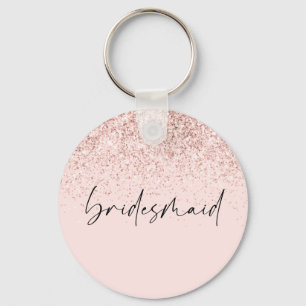 Chicen Keychain Bridesmaid Personlig Glitter Nyckelring