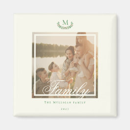 Chicen Magnet Family Photo monogram julklapp