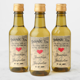 Chicen Mini för anpassade Tack-namn för Rustic Brö Vinetikett