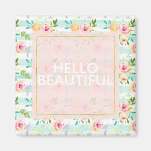 Chicen Mint Rand Blommigt Magnet