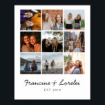 Chicen Modern Best Friends Besties Photo Collage Poster<br><div class="desc">Modern bästa vänner för BFF Besties Chic Photo Collage Poster. Perfektens gåva till din bestie!</div>