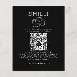 Chicen Modern Bröllop i QR-kod för svart