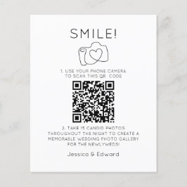 Chicen Modern Bröllop i QR-kod för svart