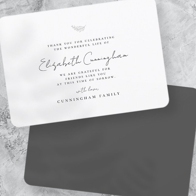 Chicen Modern enkel Elegant för minnesfunktionalit Tack Kort (Skapare uppladdad)