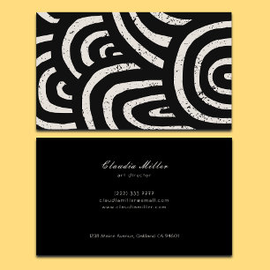 Chicen Modern Mid Century Grunge Arch Visitkort