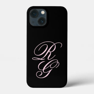 Chicen Monogram Script Initialer Rosa & Black