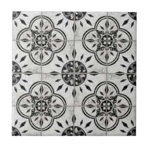 Chicen Mönster Black White Rustic Land Kakelplatta