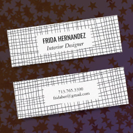 Chicen Rand Grid Linjer med minimalistiskt handdra Mini Visitkort
