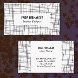 Chicen Rand Grid Linjer med minimalistiskt handdra Visitkort