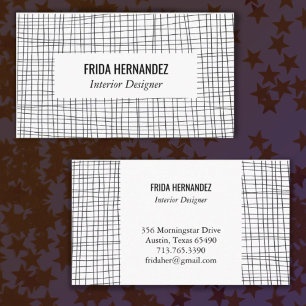 Chicen Rand Grid Linjer med minimalistiskt handdra Visitkort