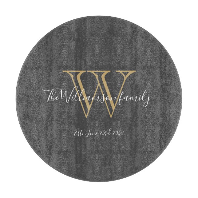 Chicen Rustic Monogram Initial Family Namn (Framsidan)