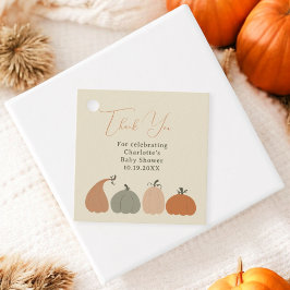 Chicen Rustik Neutralt: Fall Pumpkin Baby Shower Gåvor Etiketter