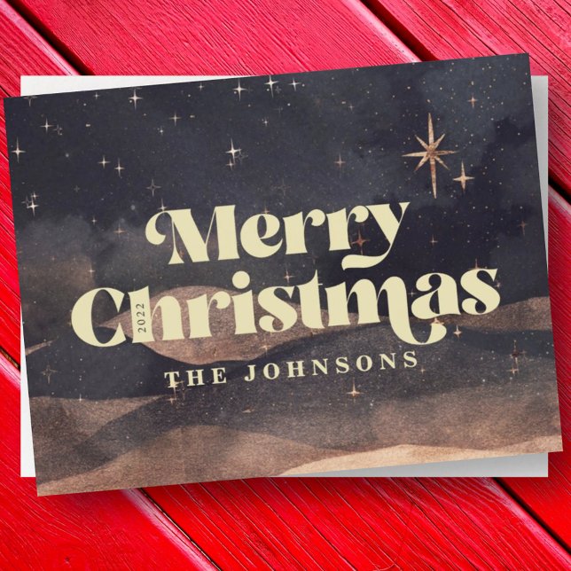 Chicen Starry Night Winter Himlar Modern Elegant Julkort (Skapare uppladdad)