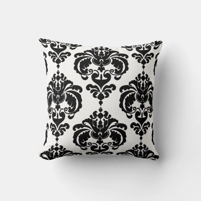 Chicen Svartvitt Skakor Modern Elegant Mönster Kudde (Framsida)