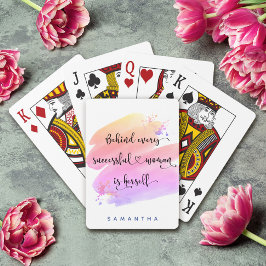 Chicen Watercolor för Rosa av Watercolor för citat Casinokort