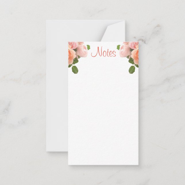 Chicen Watercolor Ro Calligraphed Script Template Anteckningskort (Framsida)