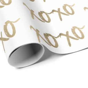 Chicen XOXO Guld Brushstoke Mode Presentpapper