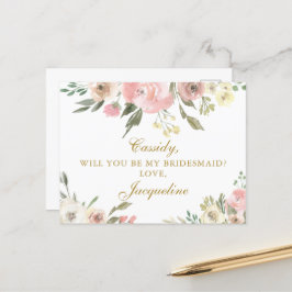 Chicens Blommigt för  Rosa kommer du att bli min b Vykort