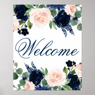 Chicens Blommigt Romantisk marin Möhippa Poster