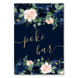 Chicens bloomar | Mörk Navy Blue och  Guestbook Bordsnummer