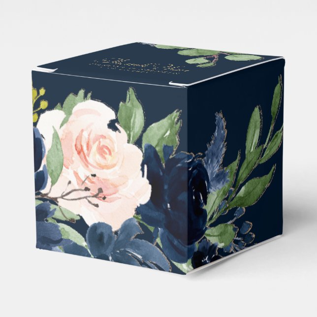 Chicens bloomar | Mörk Romantic Navy Blue och  Presentaskar (Framsidan Sidan)