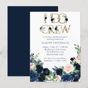 Chicens bloomar Romantisk flotta och I Do Crew Inbjudningar