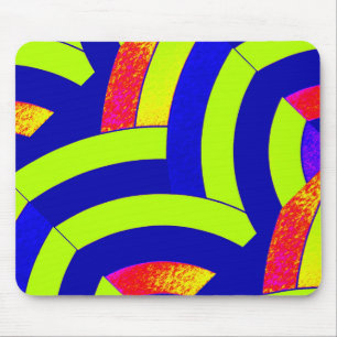 chicens contemporary snyggt blått/grönt-chevron musmatta