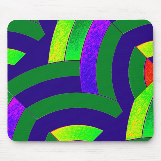 chicens contemporary snyggt blått/grönt-chevron musmatta (Framsidan)