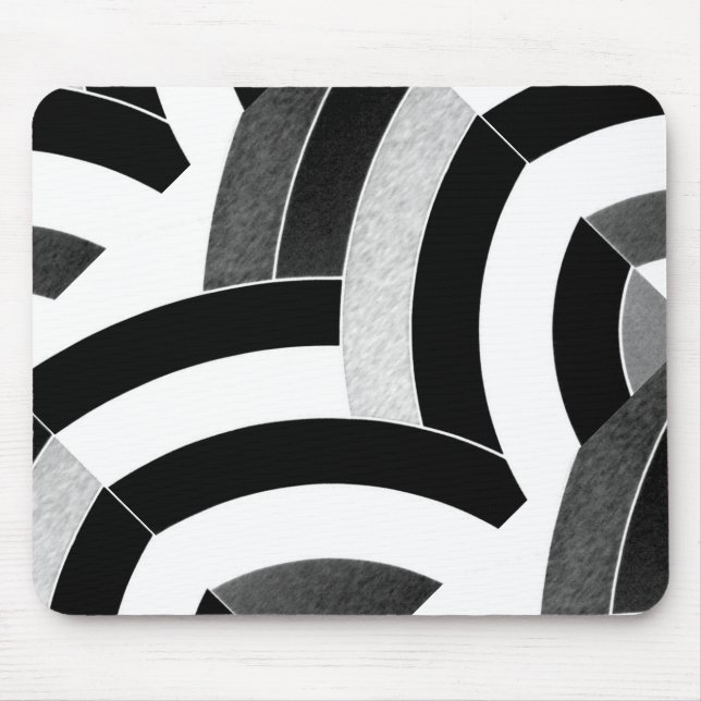chicens contemporary snyggt svart/vit chevron musmatta (Framsidan)