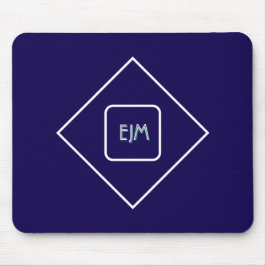 Chicens elegant blå monogrammet musmatta