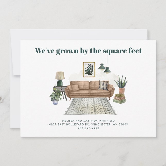 Chicens Elegant Förändring av Adress Flytta Meddelande (Framsida)