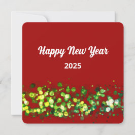 Chicens färgstarka glitter-anpassningsbar-text julkort