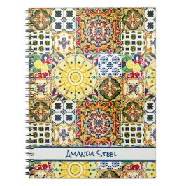 Chicens geometriska rutor för orange i Medelhavsom Anteckningsbok