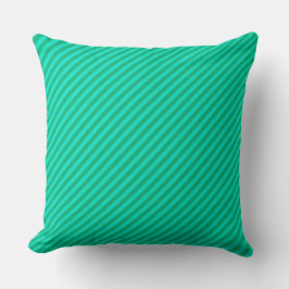 Chicens Grönt och Mint Stripe Aesthetic Pillow Kudde
