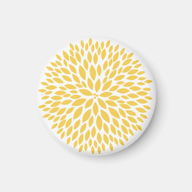 Chicens Gult blomma Magnet (Framsidan)