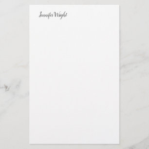 Chicens kalligrafi - minimalistiskt eget namn brevpapper