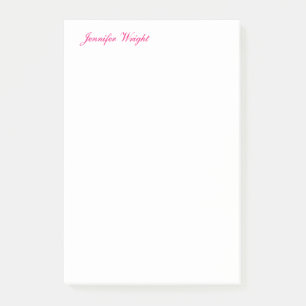 Chicens kalligrafi - minimalistiskt eget namn post-it block