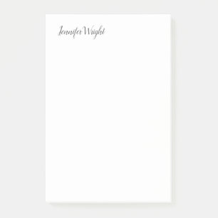 Chicens kalligrafi - minimalistiskt eget namn post-it block
