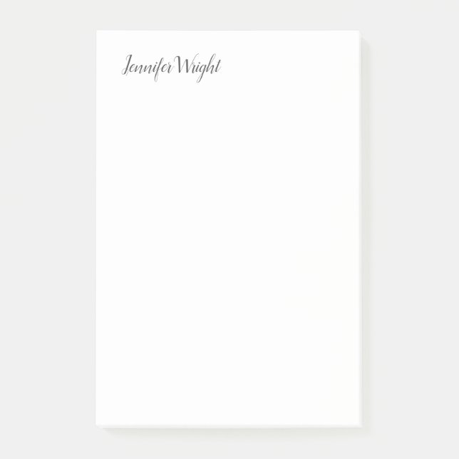 Chicens kalligrafi - minimalistiskt eget namn post-it block (Framsida)