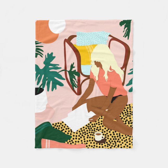 Chicens läshörn fleecefilt (Framsidan)