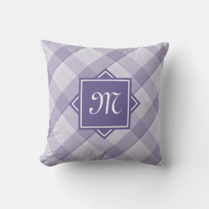 Chicens Lila med modernt diagonalt monogram Kudde