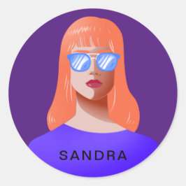 Chicens lila och klassindelning runt klistermärke